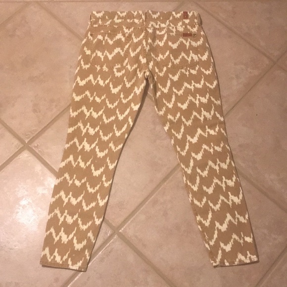 7 for all Mankind Chevron Printed Skinny Jeans - Picture 4 of 7